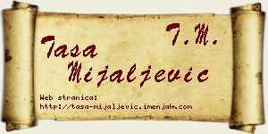 Tasa Mijaljević vizit kartica